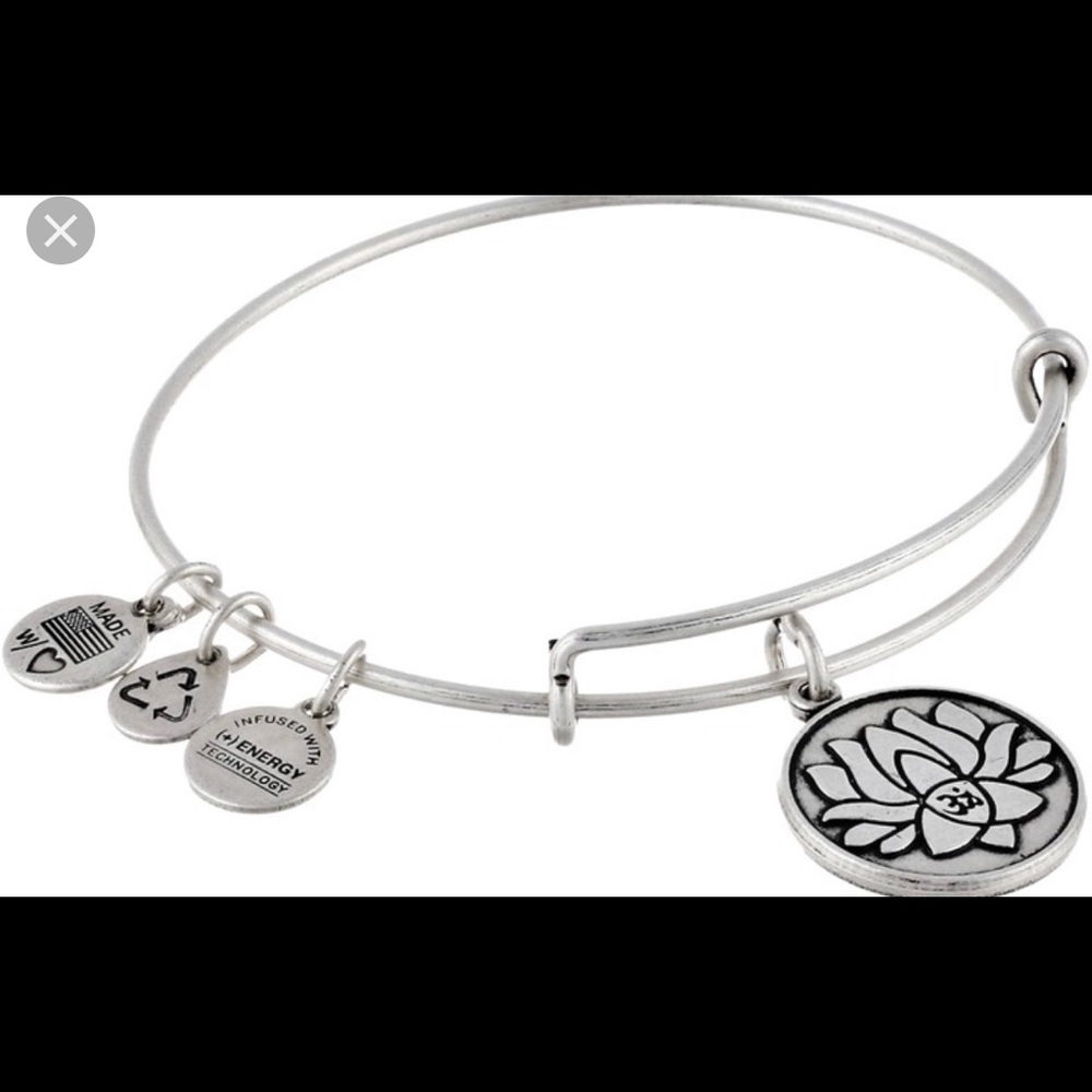Alex and Ani lotus flower bangle